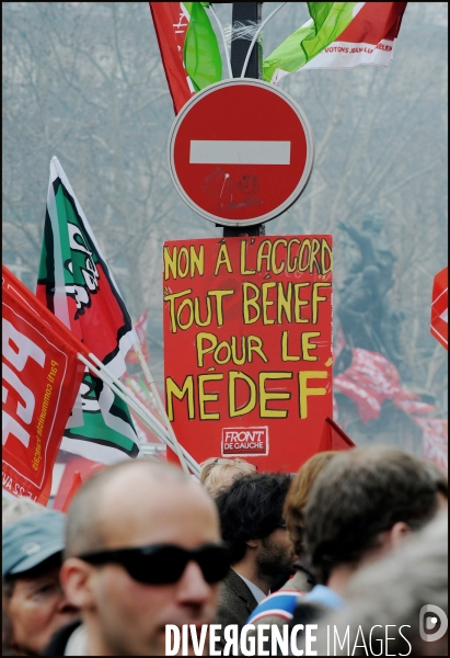 Manifestation contre l accord sur la sécurisation de l emploi