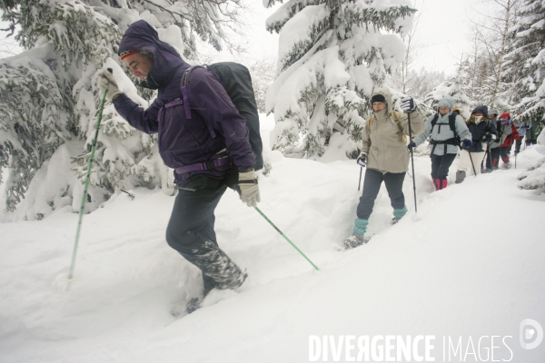 Randonnee en raquettes a neige en baviere
