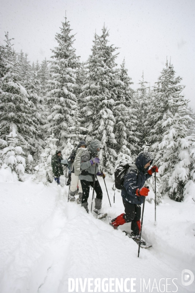 Randonnee en raquettes a neige en baviere