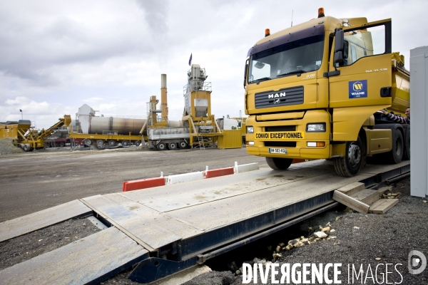 Réfection de chaussée d autoroute