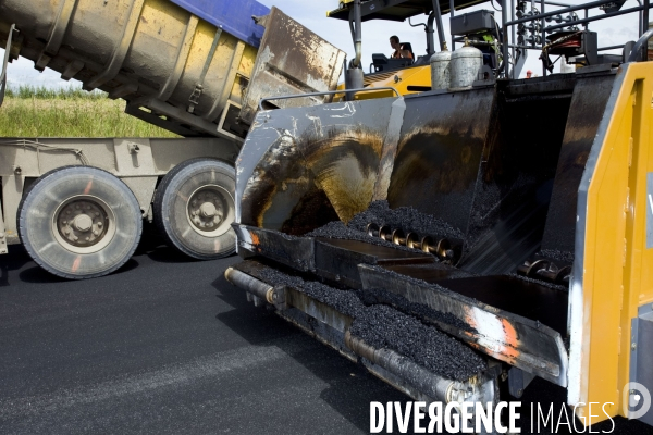 Réfection de chaussée d autoroute