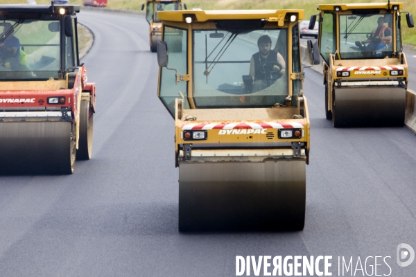 Réfection de chaussée d autoroute