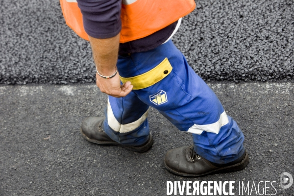 Réfection de chaussée d autoroute