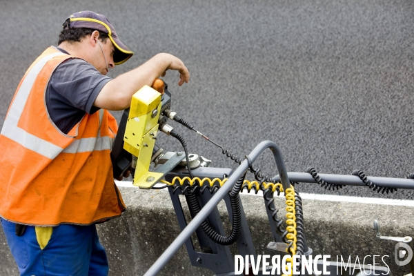 Réfection de chaussée d autoroute