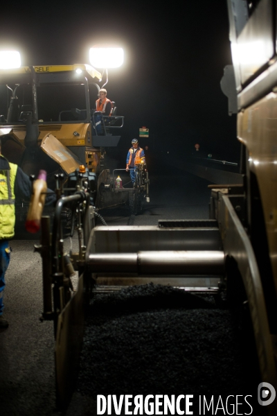 Réfection de chaussée d autoroute