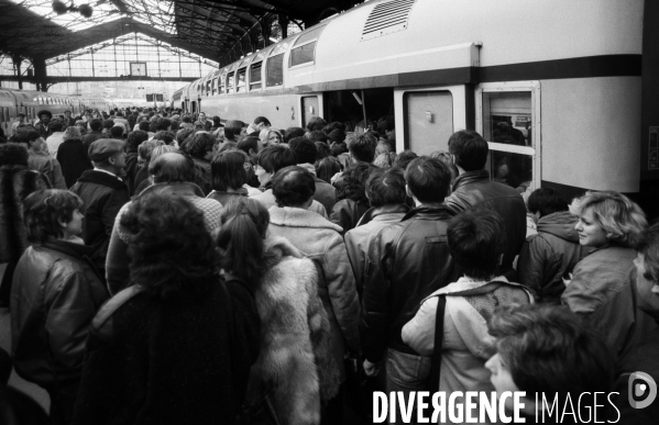 Années 80: grève SNCF à Saint-Lazare