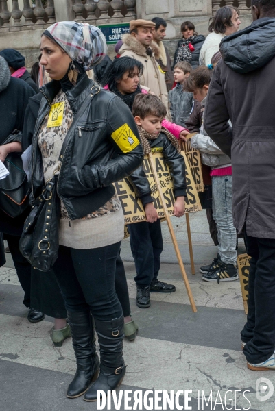 Manifestation contre les expulsions locatives et pour la baisse des loyers.