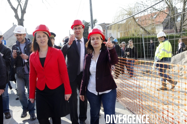 Déplacement de Cécile DUFLOT et Sylvia PINEL à Bessancourt sur le thème de la rénovation énergétique des bâtiments