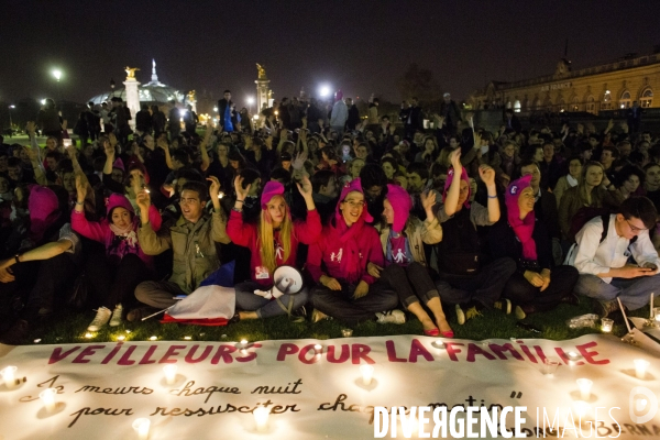 Manifestation contre le mariage pour tous.
