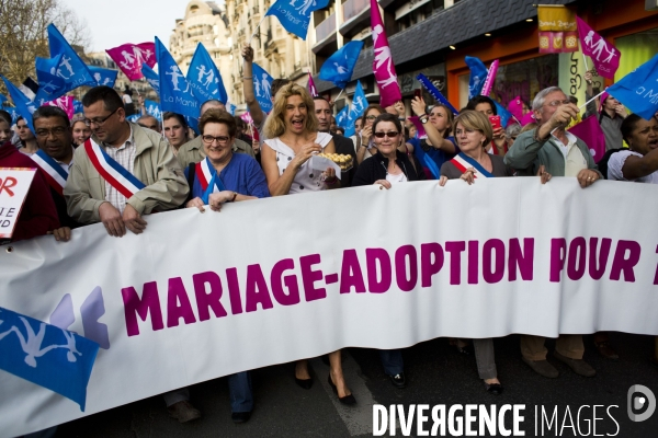 Manifestation contre le mariage pour tous.