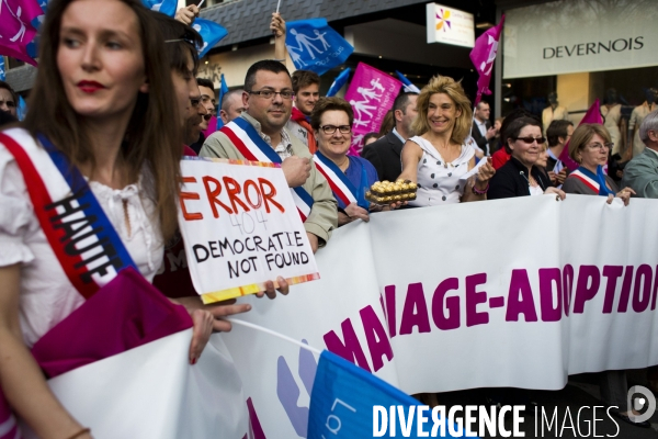 Manifestation contre le mariage pour tous.