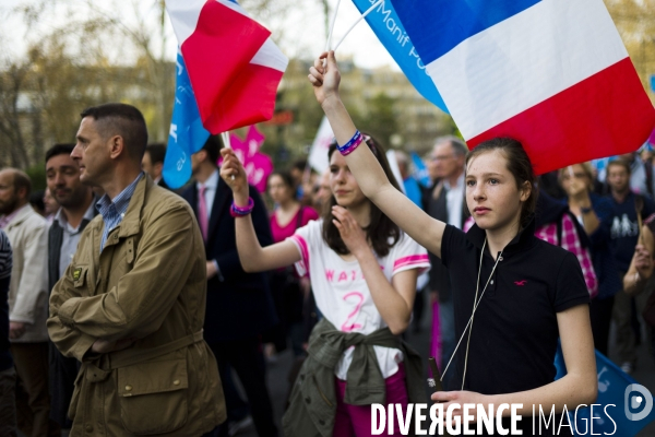 Manifestation contre le mariage pour tous.