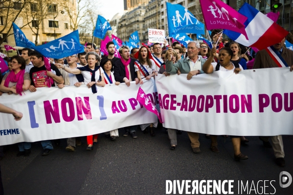Manifestation contre le mariage pour tous.