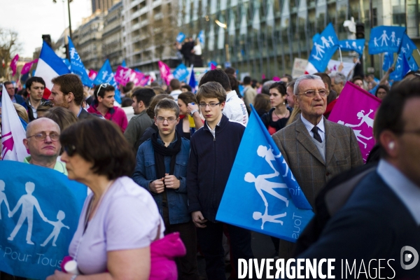 Manifestation contre le mariage pour tous.