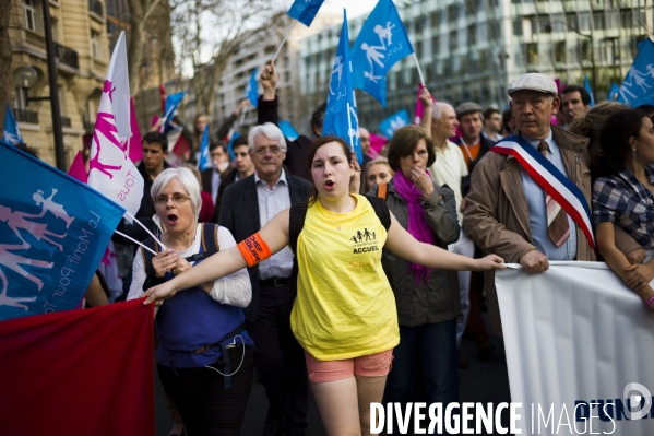 Manifestation contre le mariage pour tous.
