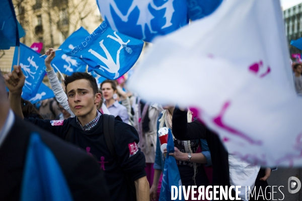 Manifestation contre le mariage pour tous.