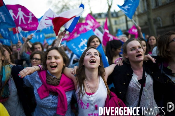 Manifestation contre le mariage pour tous.