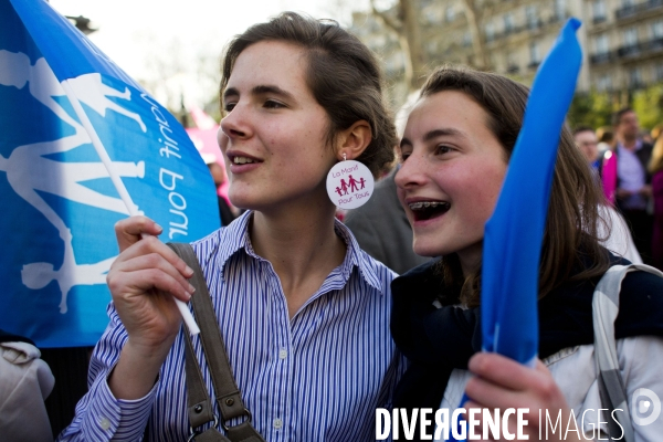 Manifestation contre le mariage pour tous.