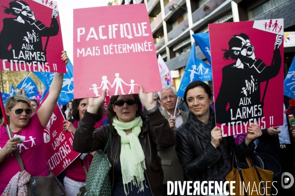 Manifestation contre le mariage pour tous.