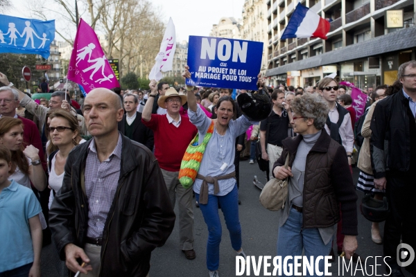 Manifestation contre le mariage pour tous.