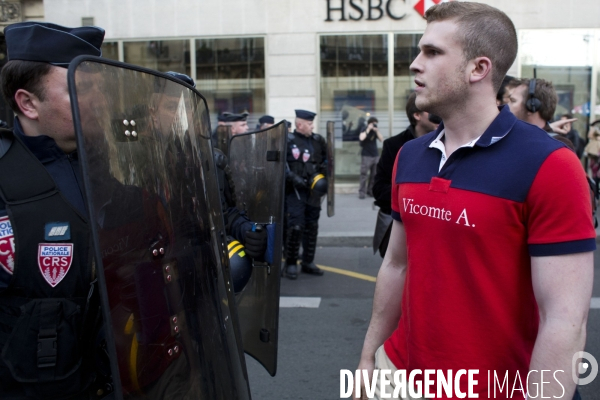 Manifestation contre le mariage pour tous.
