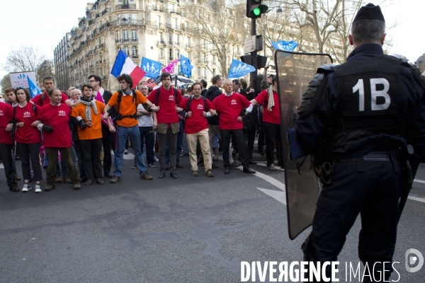Manifestation contre le mariage pour tous.
