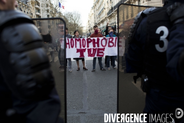 Manifestation contre le mariage pour tous.