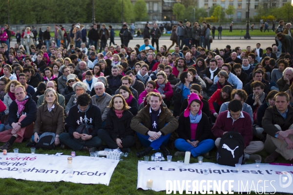 Manifestation contre le mariage pour tous.