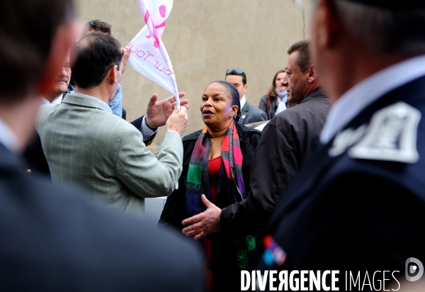 Manuel VALLS et Christiane TAUBIRA à Lyon le 13 mai 2013