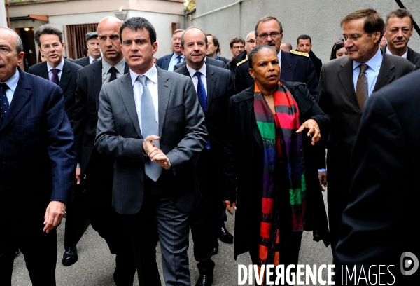 Manuel VALLS et Christiane TAUBIRA à Lyon le 13 mai 2013