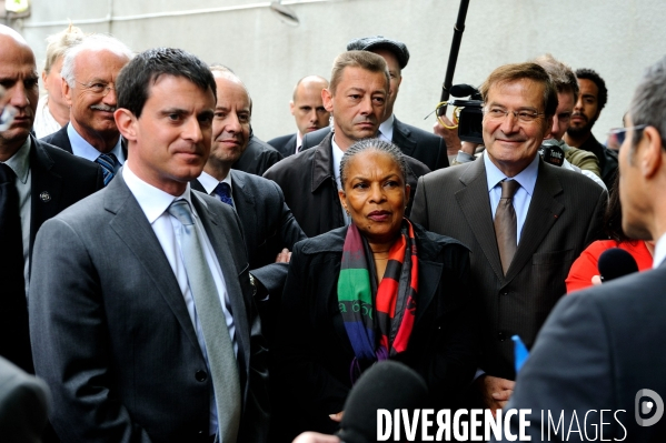Manuel VALLS et Christiane TAUBIRA à Lyon le 13 mai 2013
