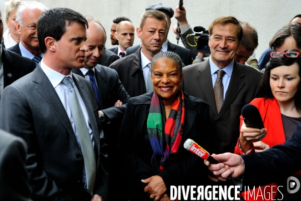 Manuel VALLS et Christiane TAUBIRA à Lyon le 13 mai 2013