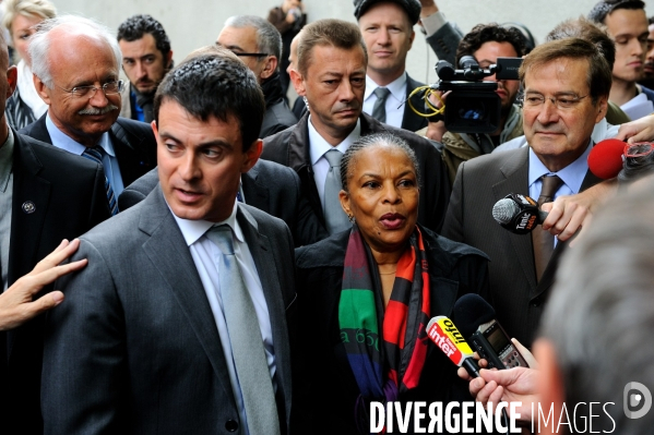 Manuel VALLS et Christiane TAUBIRA à Lyon le 13 mai 2013