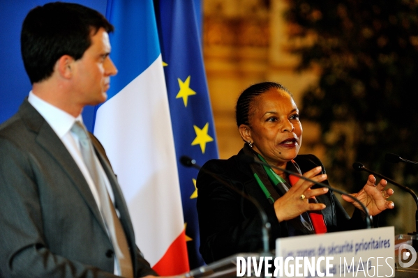 Manuel VALLS et Christiane TAUBIRA à Lyon le 13 mai 2013