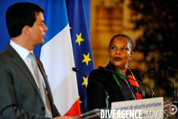Manuel VALLS et Christiane TAUBIRA à Lyon le 13 mai 2013