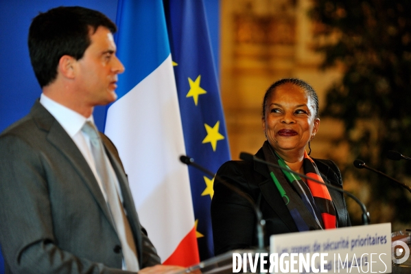 Manuel VALLS et Christiane TAUBIRA à Lyon le 13 mai 2013