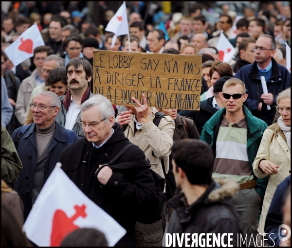Manifestation de Civitas contre le mariage pour tous