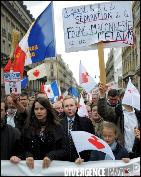 Manifestation de Civitas contre le mariage pour tous