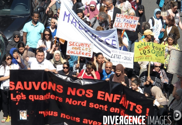 Manisfestation contre la violence dans les quartiers Nord de Marseille le 01/06/2013