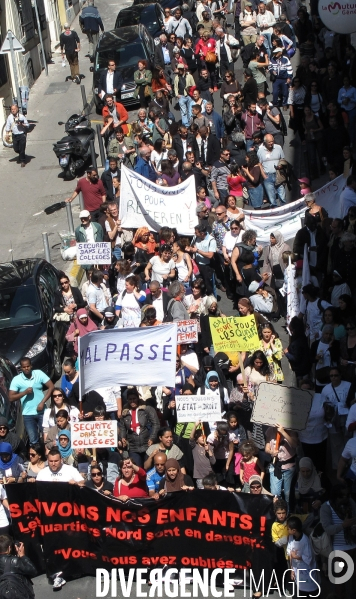 Manisfestation contre la violence dans les quartiers Nord de Marseille le 01/06/2013