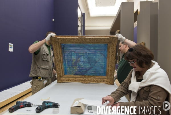 Accrochage de l exposition  Le Grand Atelier du Midi  au Musée des Beaux-Arts de Marseille