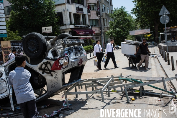 1er jour de grève générale, Place Taksim et parc Gezi, Istanbul