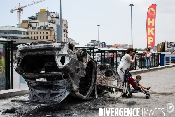 1er jour de grève générale, Place Taksim et parc Gezi, Istanbul