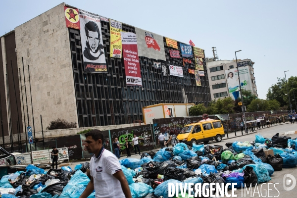 1er jour de grève générale, Place Taksim et parc Gezi, Istanbul