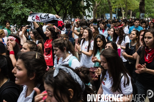 1er jour de grève générale, Place Taksim et parc Gezi, Istanbul