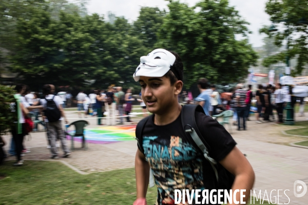 1er jour de grève générale, Place Taksim et parc Gezi, Istanbul