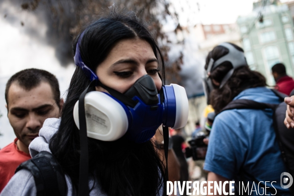 1er jour de grève générale, Place Taksim et parc Gezi, Istanbul