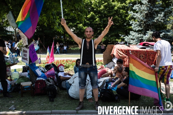 1er jour de grève générale, Place Taksim et parc Gezi, Istanbul