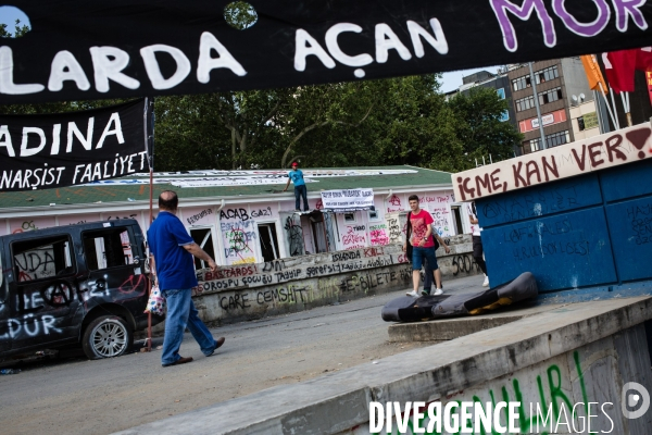 1er jour de grève générale, Place Taksim et parc Gezi, Istanbul