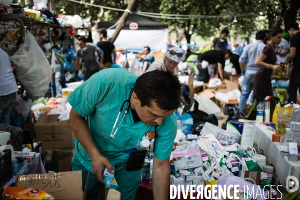 1er jour de grève générale, Place Taksim et parc Gezi, Istanbul